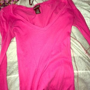 Plain long sleeve vneck shirt size xs